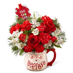 The Believe Mug Bouquet by Hallmark from Clifford's where roses are our specialty